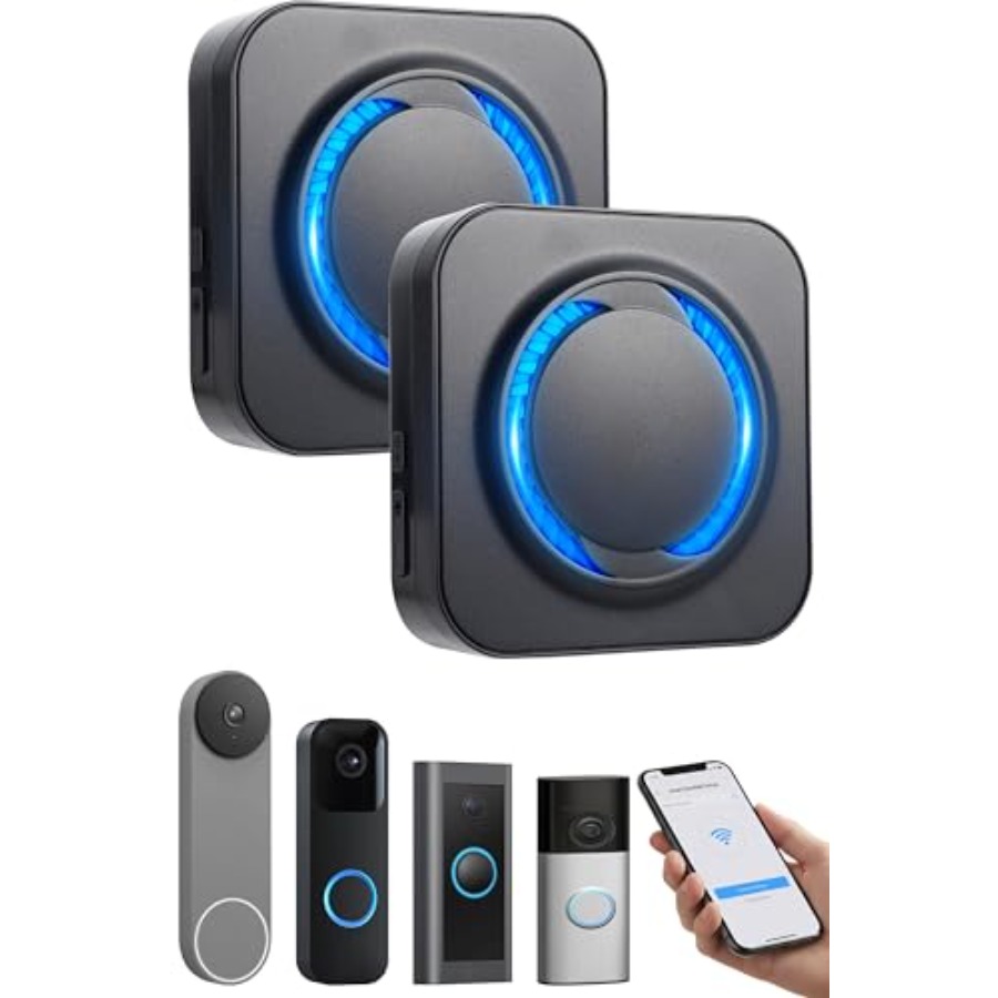 Smart Doorbell Wired - Smart Wireless Doorbell Chime for Ring,