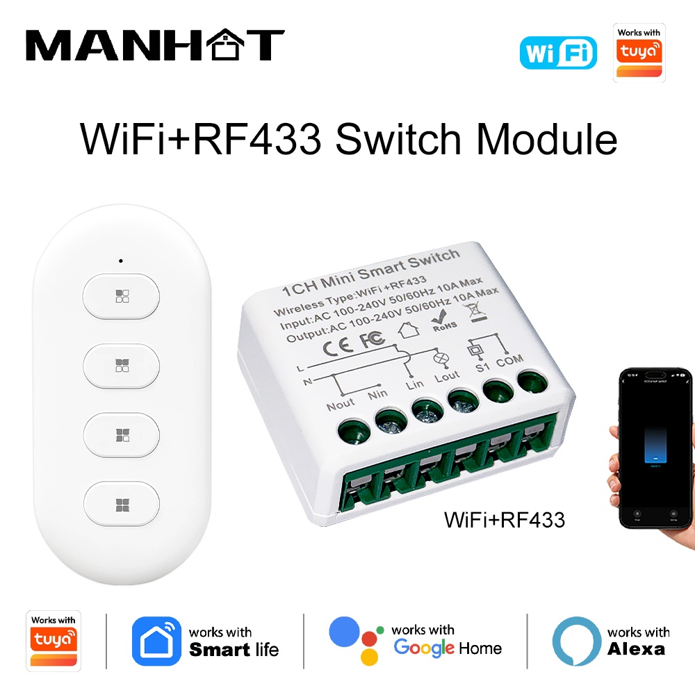 For Tuya WIFI 10A Smart Light  - Diy Automation のレビューと価格