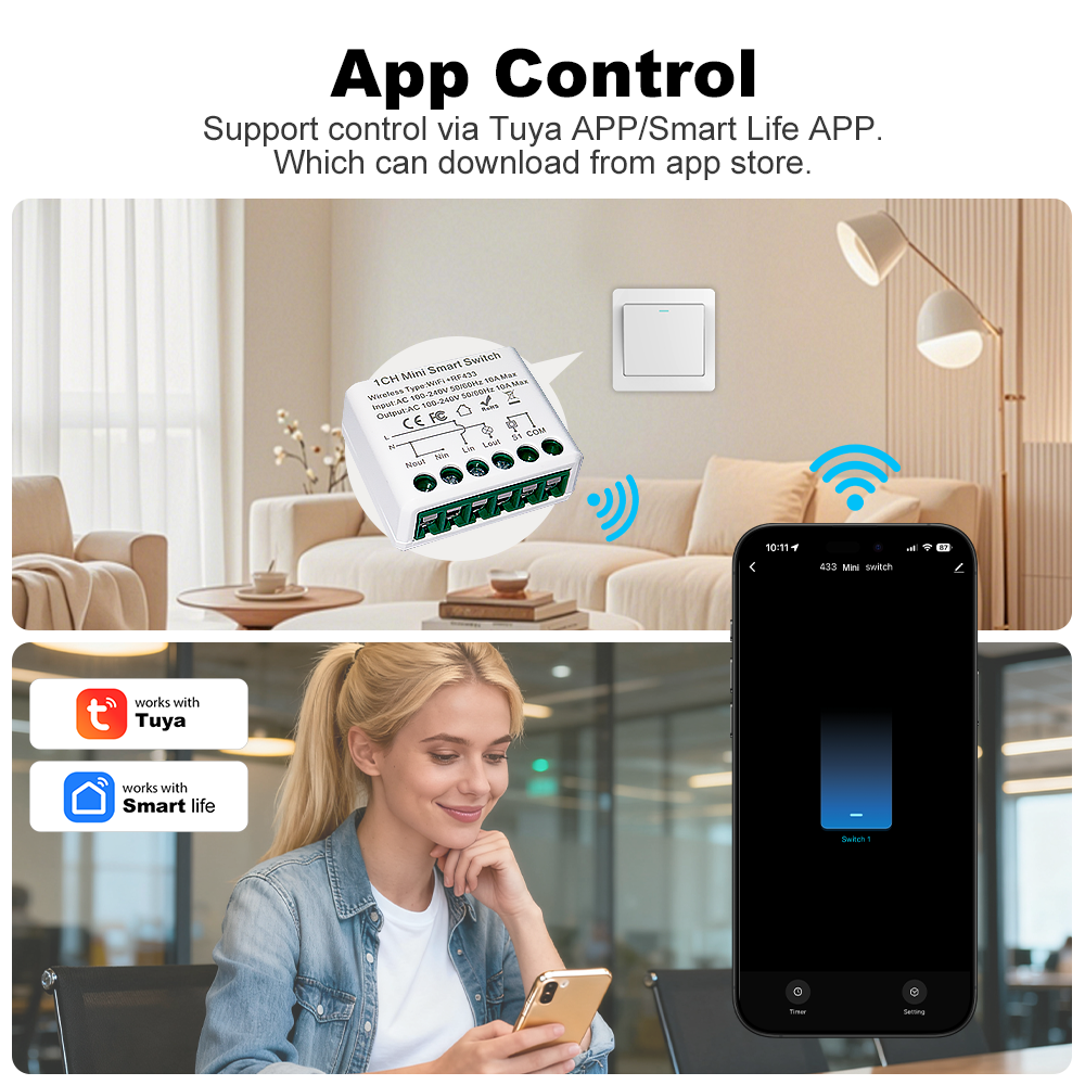 For Tuya WIFI 10A Smart Light  - Diy Automation のレビューと価格