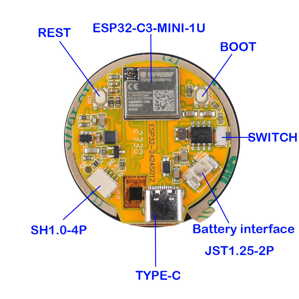 ESP32 Display 1.28 inch ESP32- - Home Automation Arduino のレビューと価格