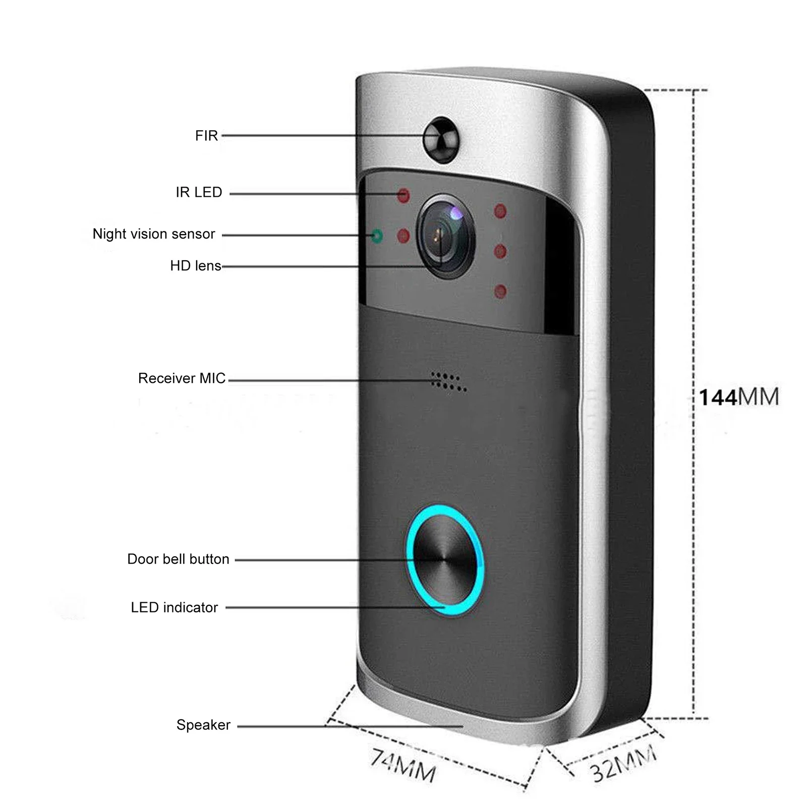 2026 NEW V5 Video Door Bell Wi - Smart Doorbell Wired のレビューと価格