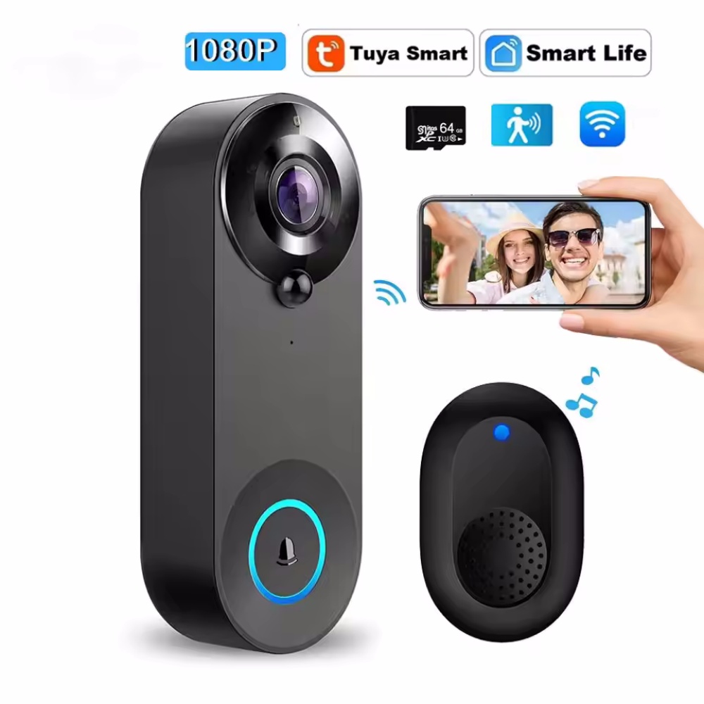 Tuya 1080P Wireless WIFI Doorb - Smart Doorbell Wired のレビューと価格