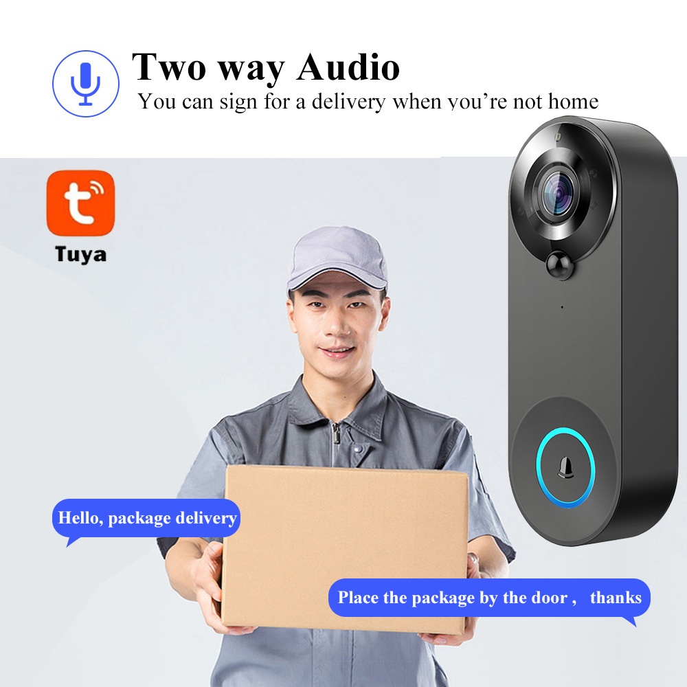 Tuya 1080P Wireless WIFI Doorb - Smart Doorbell Wired のレビューと価格