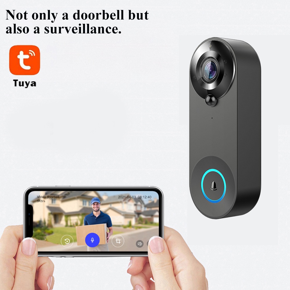 Tuya 1080P Wireless WIFI Doorb - Smart Doorbell Wired のレビューと価格