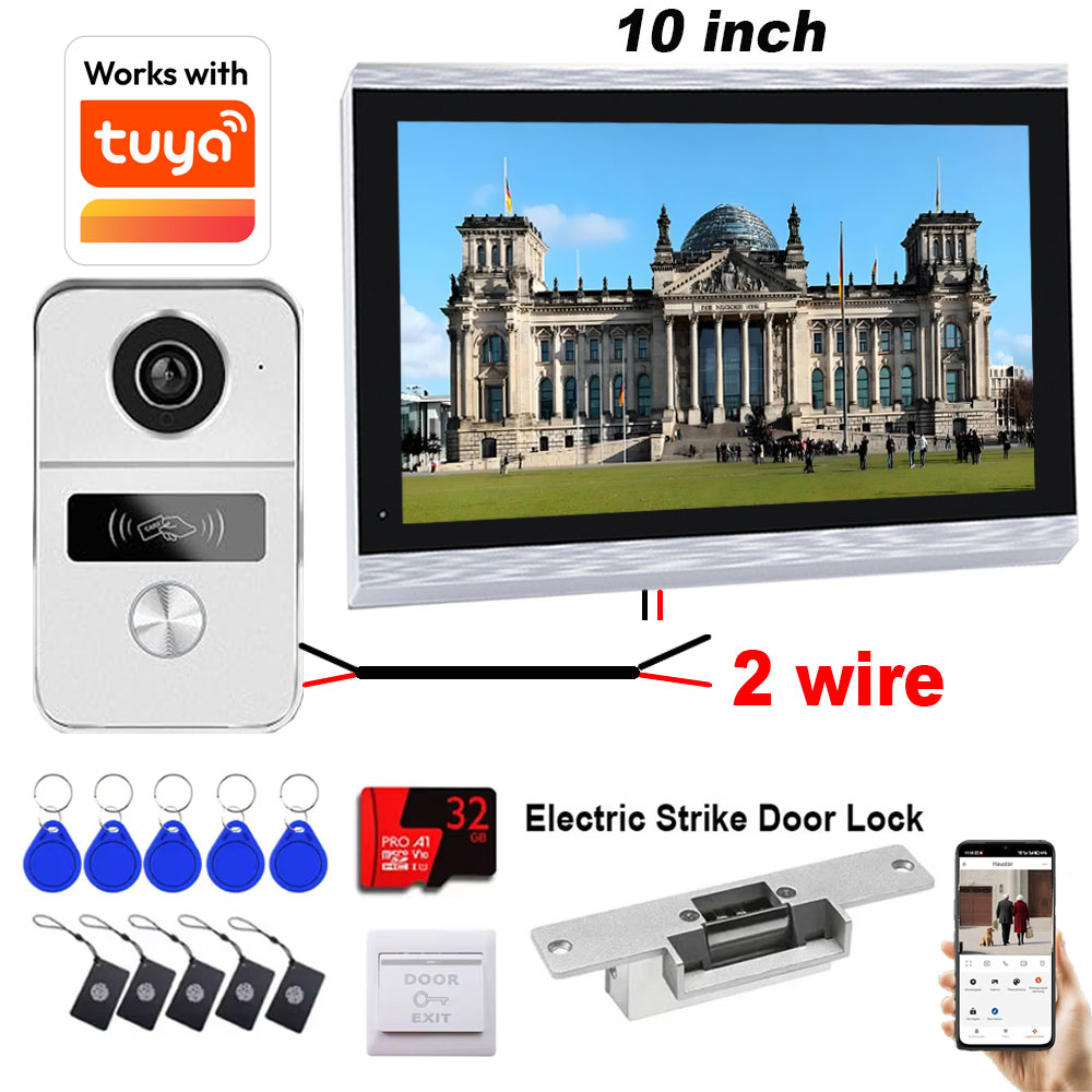 New 2 Wires Tuya Wifi Video In - Smart Doorbell Wired のレビューと価格