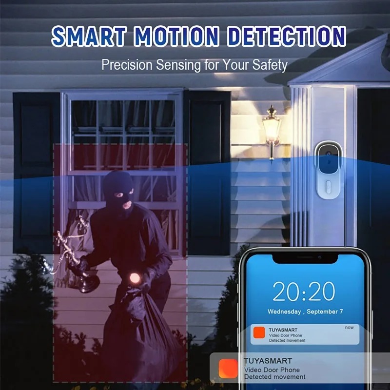 Wide View Tuya Smart Life APP  - Smart Doorbell Wired のレビューと価格