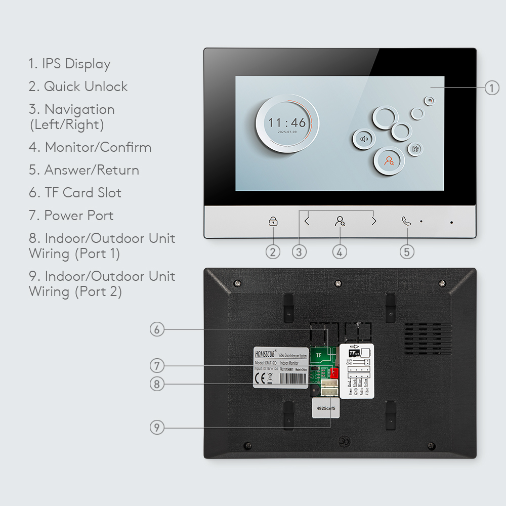 Tuya Smart WIFI Indoor Monitor - Smart Doorbell Wired のレビューと価格