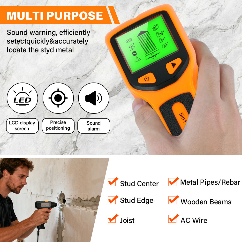 New 5-in-1 Wall Detector Handh - Water Leak Detector Wired のレビューと価格