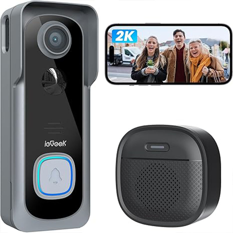 ieGeek 2K Doorbell Camera Wire - Smart Doorbell Wired のレビューと価格