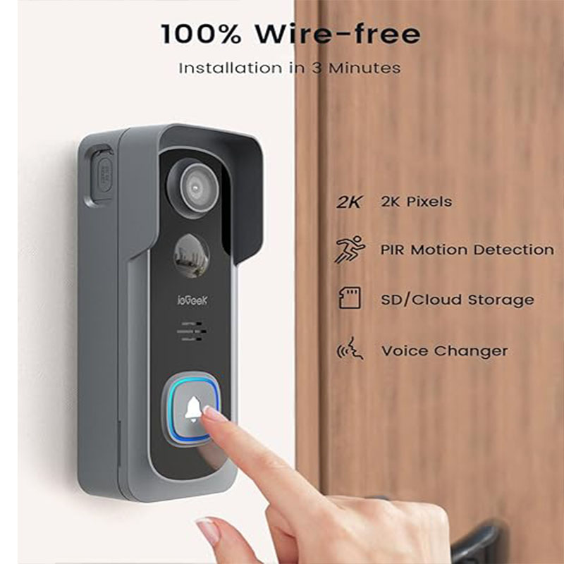 ieGeek 2K Doorbell Camera Wire - Smart Doorbell Wired のレビューと価格