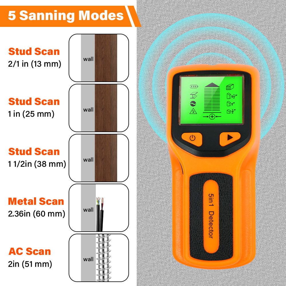 Wall Stud Detector 5 in 1 Hand - Water Leak Detector Wired のレビューと価格