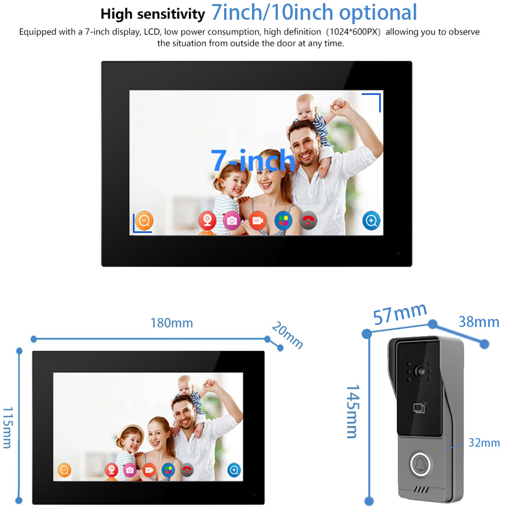 WiFi touch screen intelligent  - Smart Doorbell Wired のレビューと価格