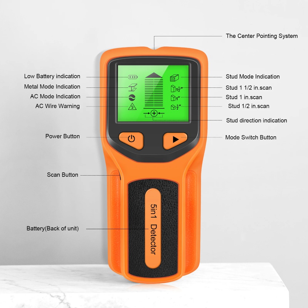 5 in 1 Digital Stud Detector H - Water Leak Detector Wired のレビューと価格