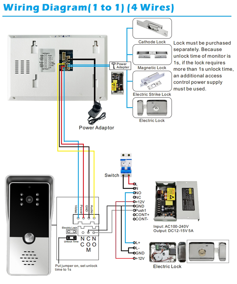 7inch Color Wired Video Interc - Smart Doorbell Wired のレビューと価格