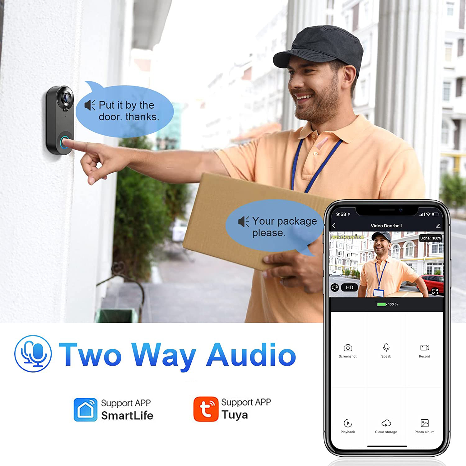 5G 2.4G WiFi Video Doorbell 10 - Smart Doorbell Wired のレビューと価格