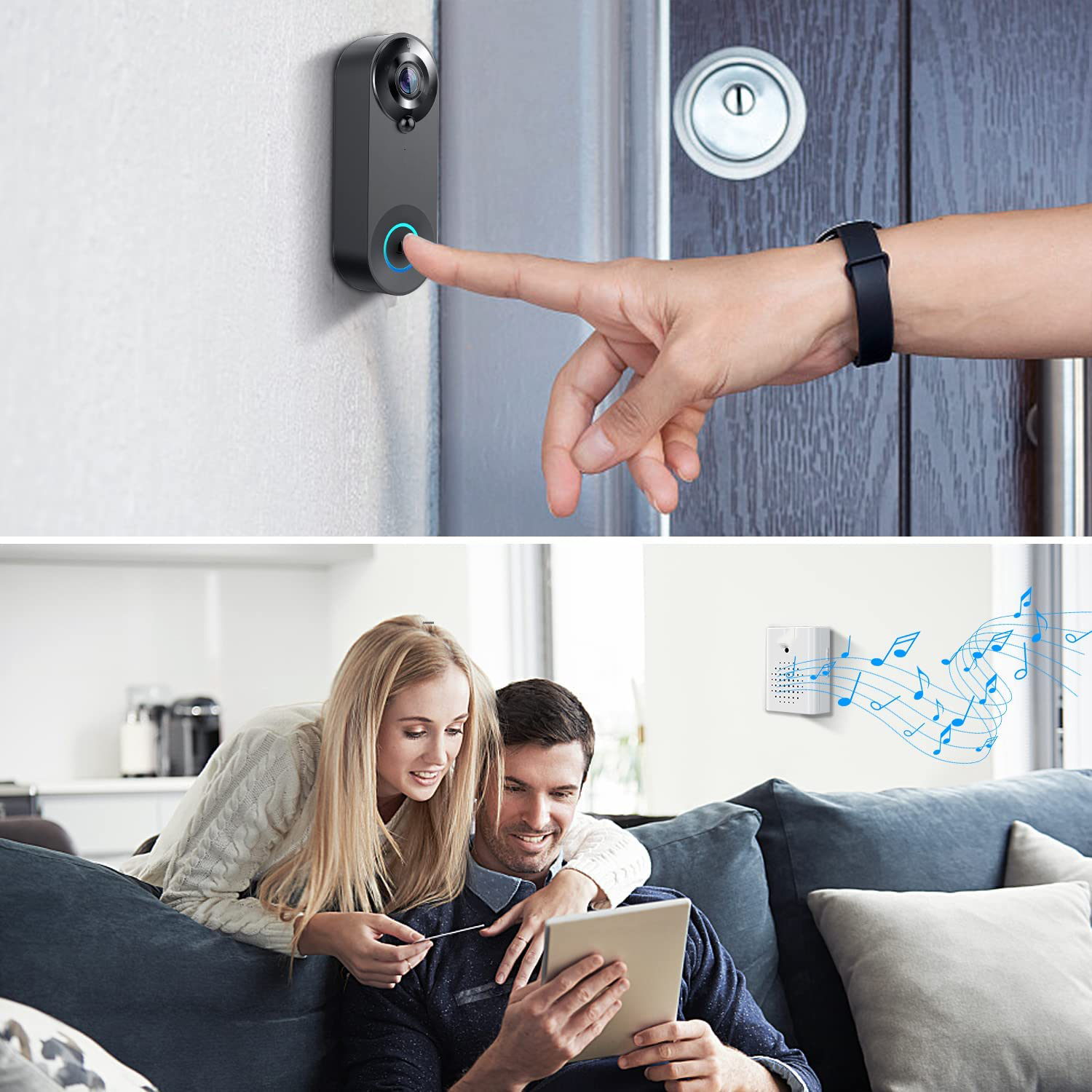 5G 2.4G WiFi Video Doorbell 10 - Smart Doorbell Wired のレビューと価格